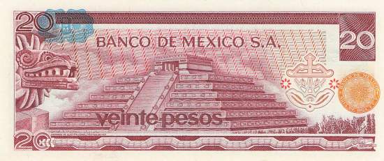 Mexiko p.64d-4 20 Pesos 1977